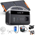 Kit Solaire 500W avec 2 Panneaux Solaires Pliables