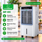 Climatiseur Évaporatif Portable LEADDER AF-02 – Batterie 2 à 6h | Réservoir 45L